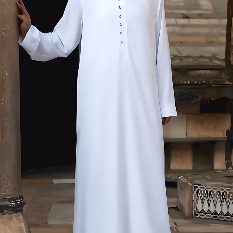 جلابية رجالية فاخرة بيضاء
